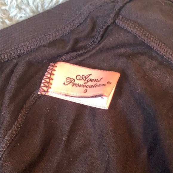 Agent Provocateur Black Halter Fringe Slit Dress - Picture 4 of 5